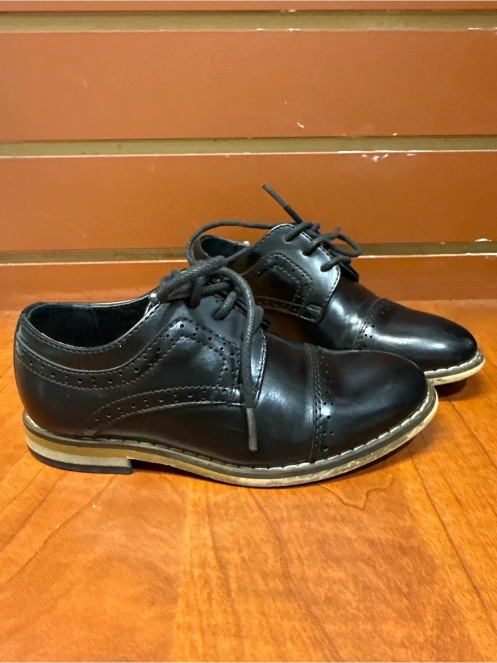 Stacy Adams Boys Black Oxford Dress Shoes Size 8M – Classic Formal Lace-Up